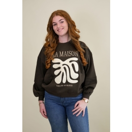 Lizzi Lou Claartje W20457 dames Sweatshirts Bruin donker