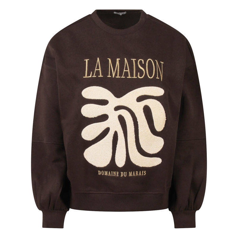 Lizzi Lou Claartje W20457 sweatshirts Bruin donker