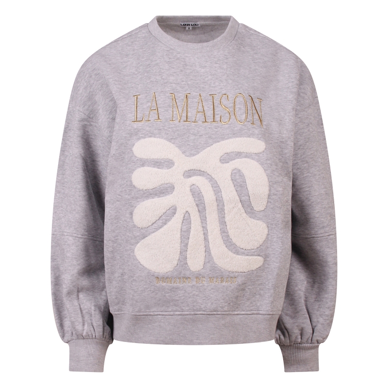 Lizzi Lou Claartje W20457 sweatshirts Mid grey melee