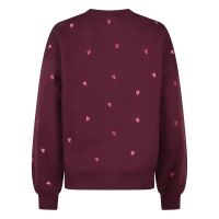Lizzi Lou Heart W20458 sweatshirts Wijnrood