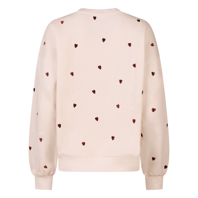Lizzi Lou Heart W20458 sweatshirts Ecru