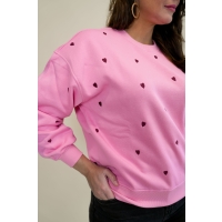 Lizzi Lou Heart W20458 sweatshirts pink