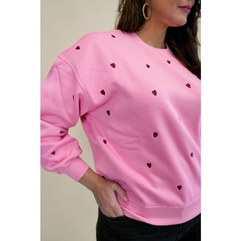 Lizzi Lou Heart W20458 sweatshirts pink