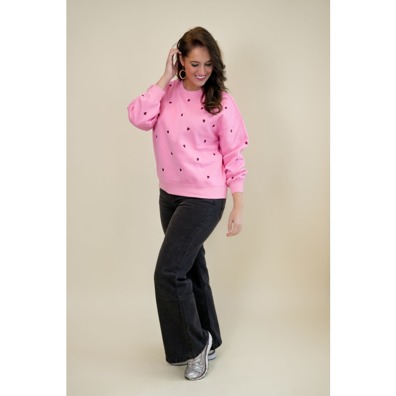Lizzi Lou Heart W20458 sweatshirts pink