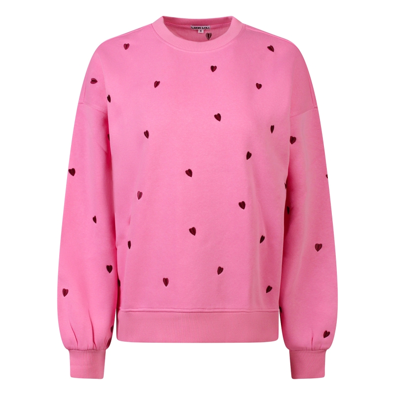 Lizzi Lou Heart W20458 sweatshirts pink
