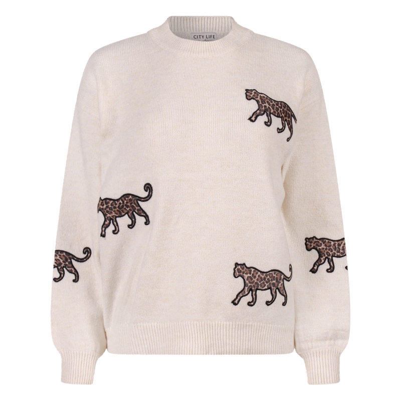 City Life Cheryl W10415 pullover Zand