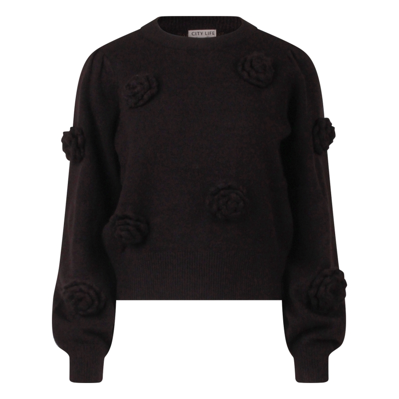 City Life Sofie W10403 pullover Zwart