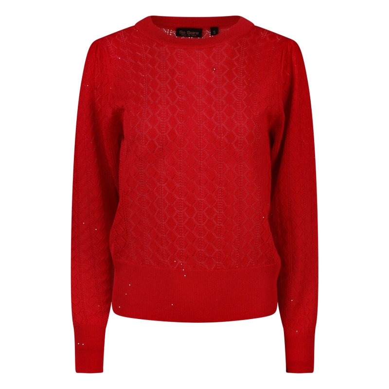 So Soire Kim W10594 pullover Rood