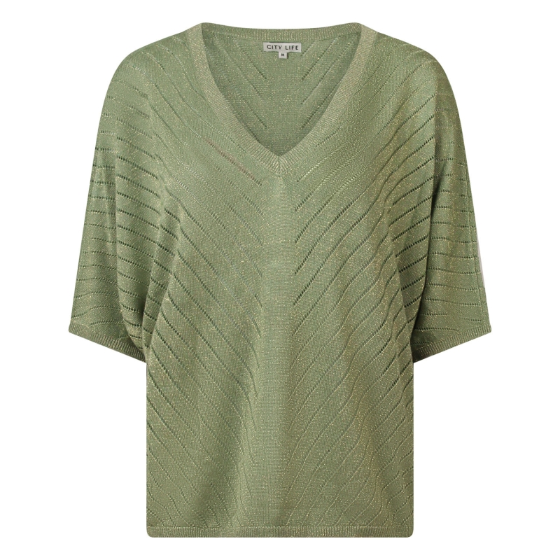 City Life Petra Z10506 pullover Groen mos