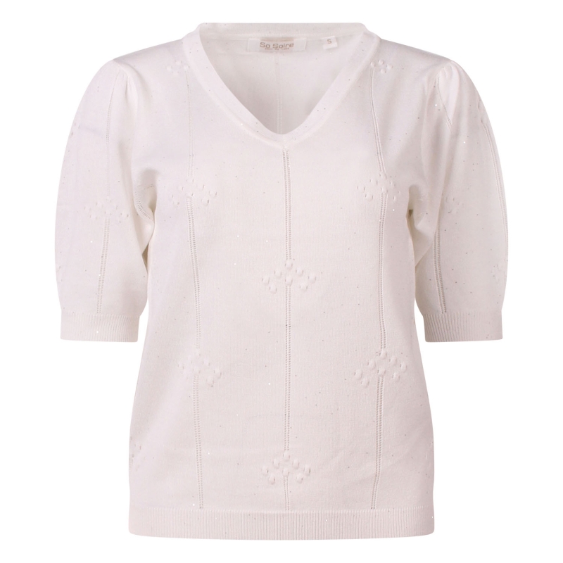 So Soire Julie Z10533 pullover Ecru