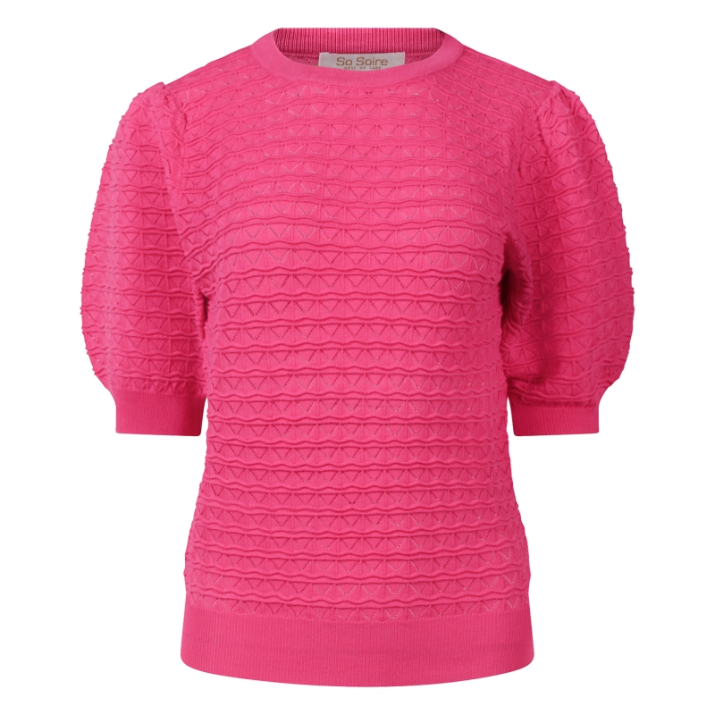 So Soire Kim Z10532 pullover fuchsia
