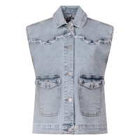 lizzi lou Nola lds Z10341 gilet spencers Denim licht gebleekt