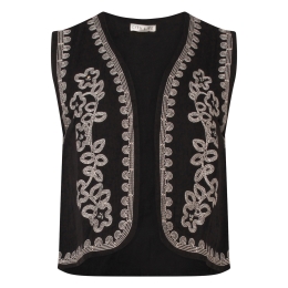 City Life Elena Z10580 dames gilet/hes Zwart