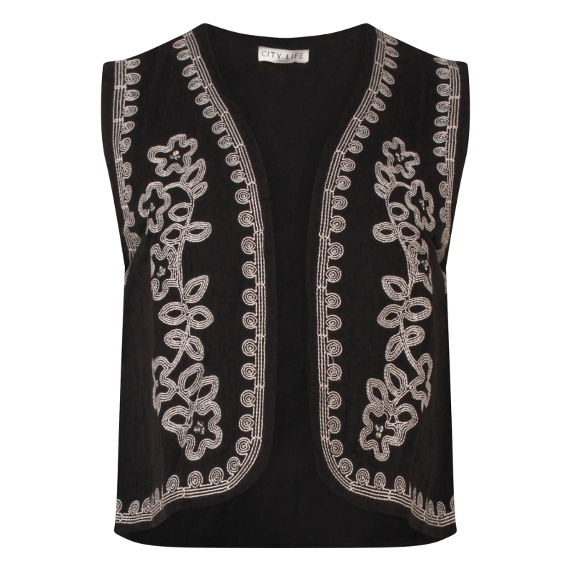 City Life Elena Z10580 gilet spencers Zwart