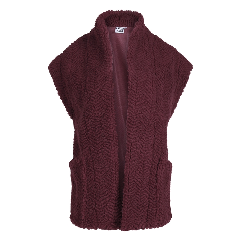 Lizzi Lou Marjorie lds W20561 gilet spencers Wijnrood