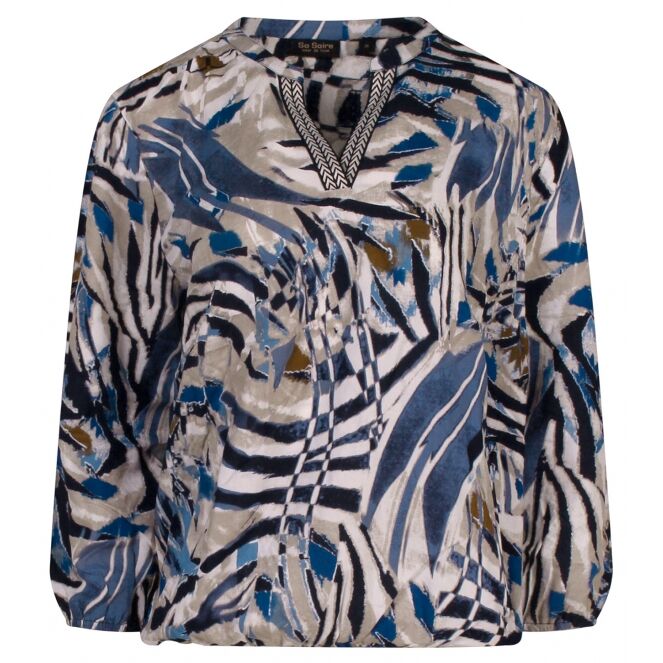 So Soire So Soire Elizia W10459 Blauw raf So Soire Elizia W10459 Dames bloese lm Blauw bestel je online bij www.bertusmode.nl/