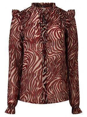 City Life City Life Ysra ruffle W10537 Bordeaux rood