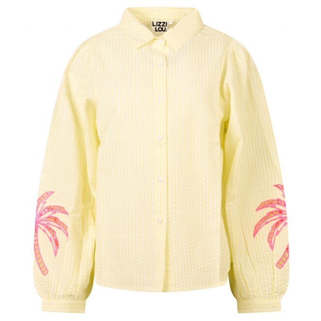 lizzi lou lizzi lou LW10870 Z10513 Geel yellow iris lizzi lou LW10870 Z10513 Dames bloese lm Geel bestel je online bij www.bertusmode.nl/