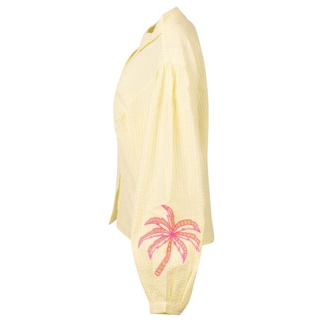 lizzi lou lizzi lou LW10870 Z10513 Geel yellow iris lizzi lou LW10870 Z10513 Dames bloese lm Geel bestel je online bij www.bertusmode.nl/