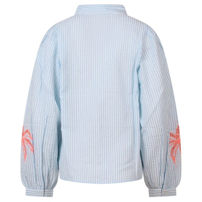 lizzi lou lizzi lou LW10870 Z10513 Blauw light blue lizzi lou LW10870 Z10513 Dames bloese lm Blauw bestel je online bij www.bertusmode.nl/