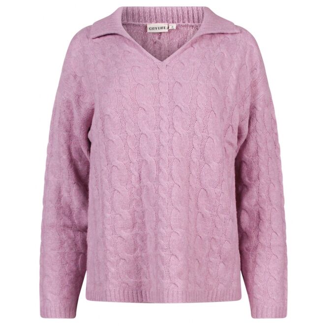 City Life City Life 304571 W10388 Paars smoky grape City Life 304571 W10388 Dames pullover Paars bestel je online bij www.bertusmode.nl/