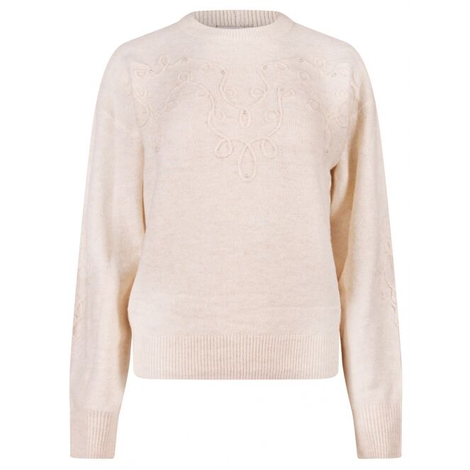 City Life City Life Evie W10404 Beige ecru melee City Life Evie W10404 Dames pullover Beige bestel je online bij www.bertusmode.nl/