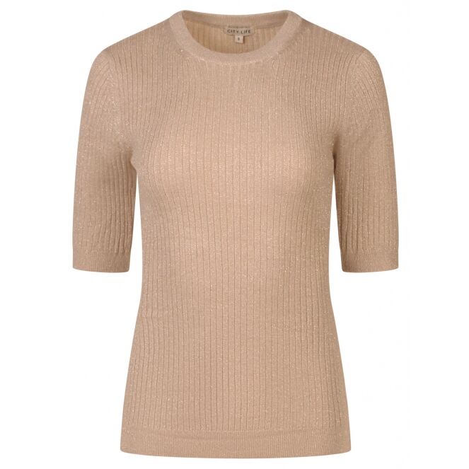 City Life City Life CX02613 W10420 Beige kit melee City Life CX02613 W10420 Dames pullover Beige bestel je online bij www.bertusmode.nl/