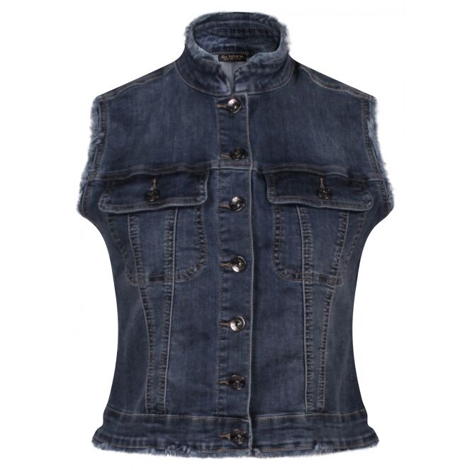 So Soire So Soire Agata W10603 Blauw medium blue So Soire Agata W10603 Dames gilet/hes Blauw bestel je online bij www.bertusmode.nl/