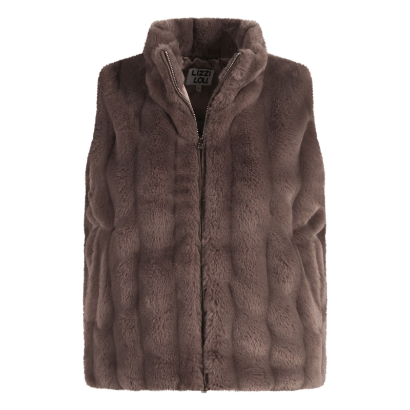 Lizzi Lou LJ-66189 W20378 bodywarmer Bruin taupe