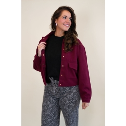 Lizzi Lou Beruni lds W20093 dames Denim jacks Wijnrood