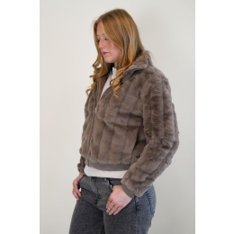 Lizzi Lou LJ-69426 W20377 dames Buiten jacks Bruin taupe