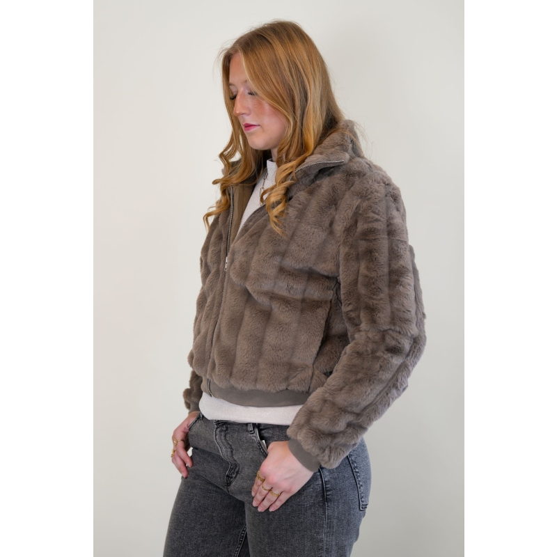 Lizzi Lou LJ-69426 W20377 buitenjack Bruin taupe