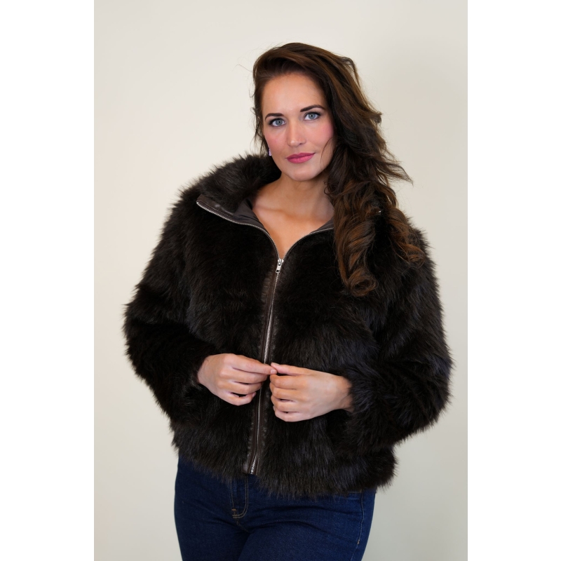 Lizzi Lou LJ-69436 W20380 buitenjack Bruin donker