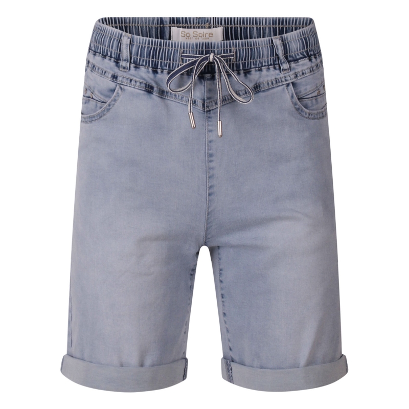 So Soire Steffie Z10671 bermuda's Denim licht gebleekt