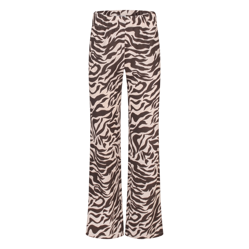 lizzi lou Sabina aop Z10493 lange broeken Bruin