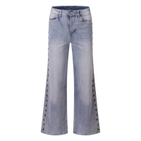 lizzi lou LW21038 Z10552 lange broeken Denim licht gebleekt