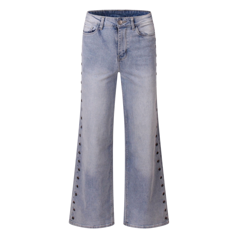 lizzi lou LW21038 Z10552 lange broeken Denim licht gebleekt