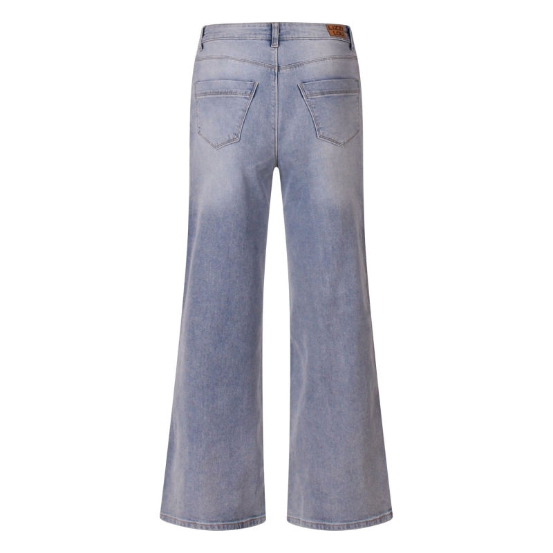 lizzi lou LW21038 Z10552 lange broeken Denim licht gebleekt