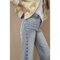 lizzi lou LW21038 Z10552 lange broeken Denim licht gebleekt