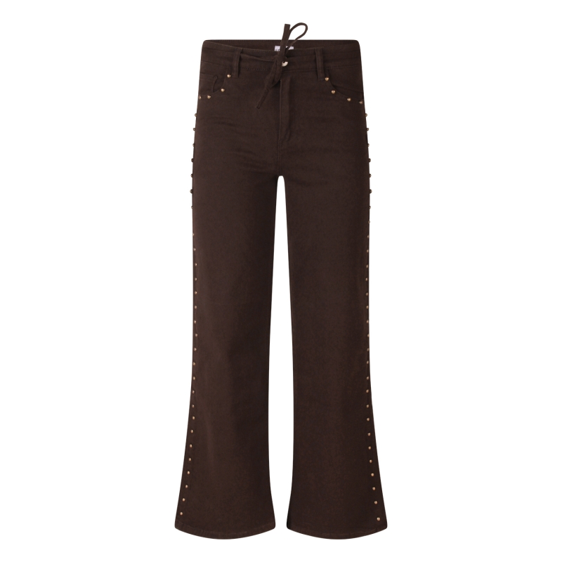 lizzi lou Beaudine lds W20071 lange broeken Bruin donker