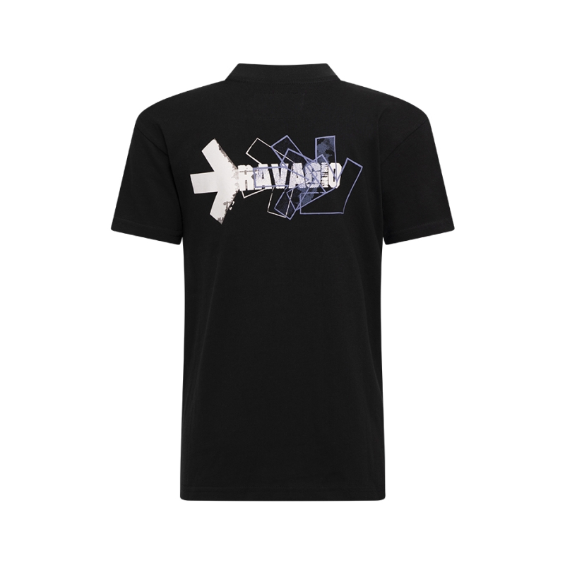 Ravagio Tiemer W10212 t-shirts korte mouw Zwart