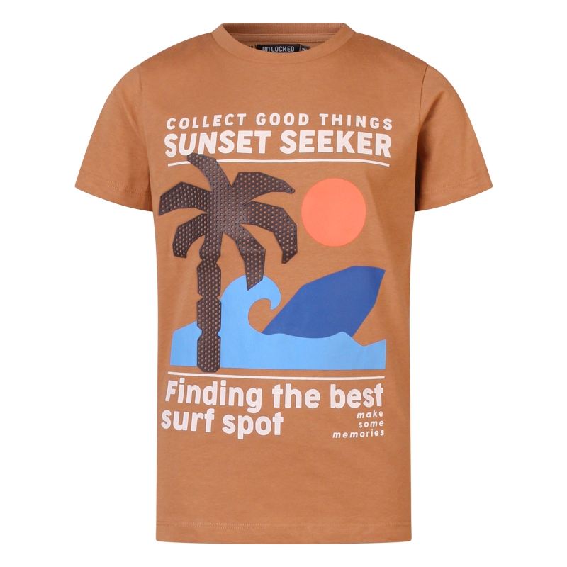 Unlocked Kennan Z10349 t-shirts korte mouw Zand