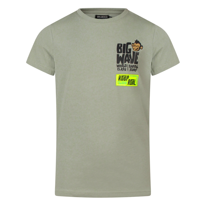 Unlocked Levy Z10347 t-shirts korte mouw Groen licht