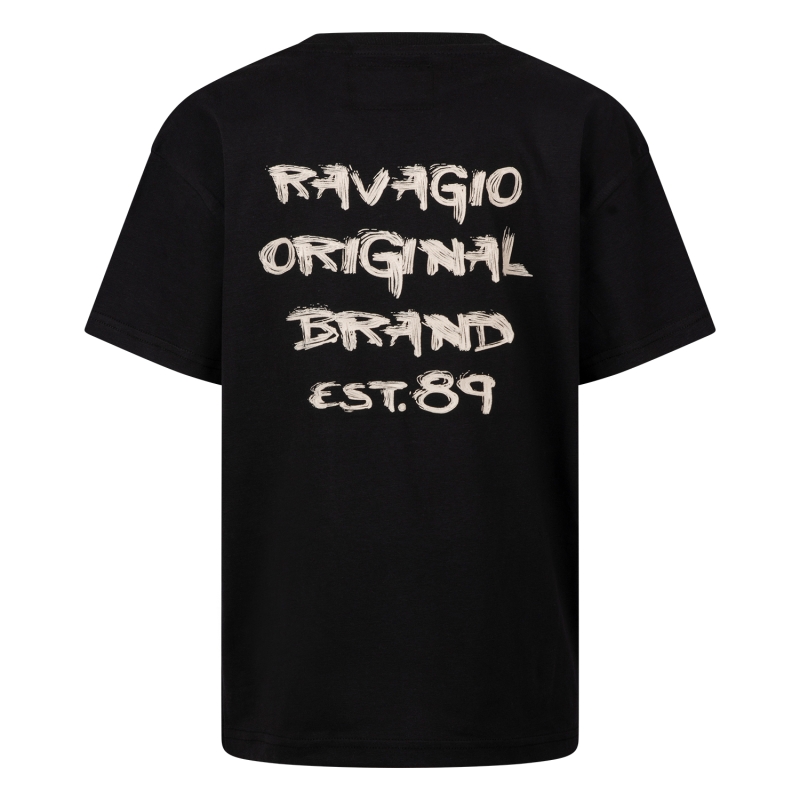 Ravagio Aeve Z10246 t-shirts korte mouw Zwart
