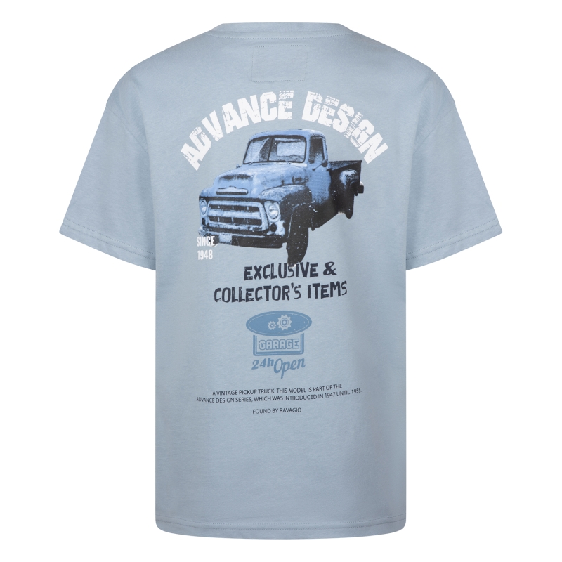 Ravagio Afonso Z10302 t-shirts korte mouw Pastel blauw