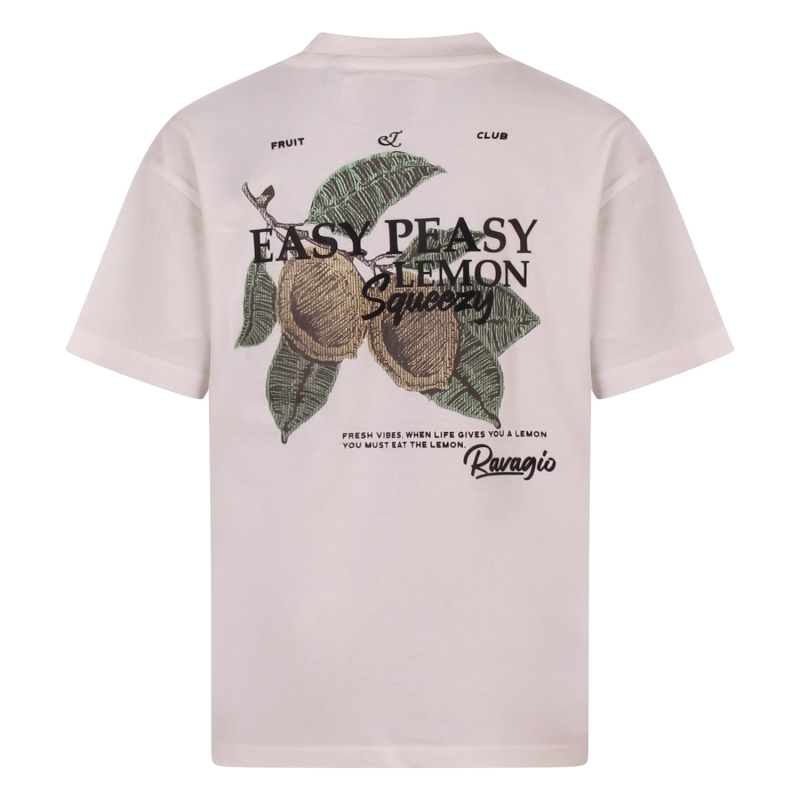 Ravagio Amad Z10231 t-shirts korte mouw Ecru