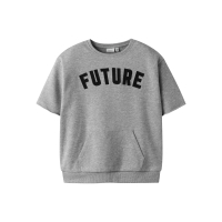 name it NKMBOBBY SS RLX SWEAT BRU t-shirts korte mouw Grey