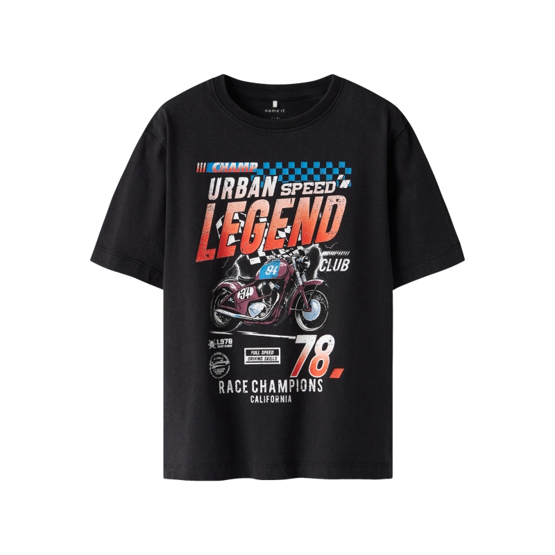 name it NKMBANK SS NREG TOP BOX t-shirts korte mouw Black