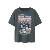 name it NKMBANK SS NREG TOP BOX t-shirts korte mouw Grey