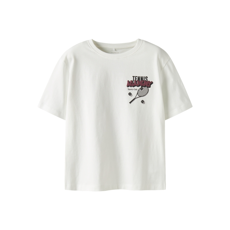 name it NKMTOBIAS SS NREG TOP BOX t-shirts korte mouw White